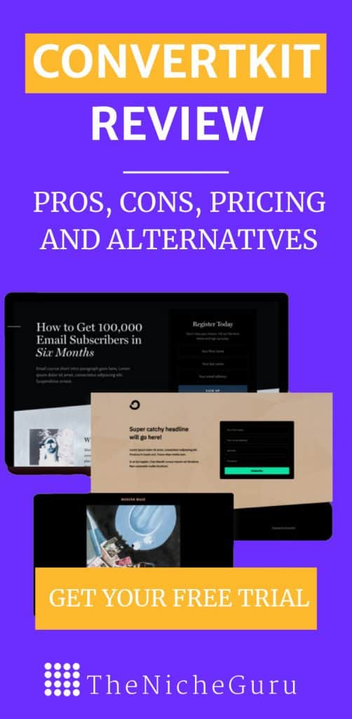 Convertkit review- Discover pros, cons, pricing and alternatives to this email marketing software. #EmailMarketing #BloggingTools #ConvertKit