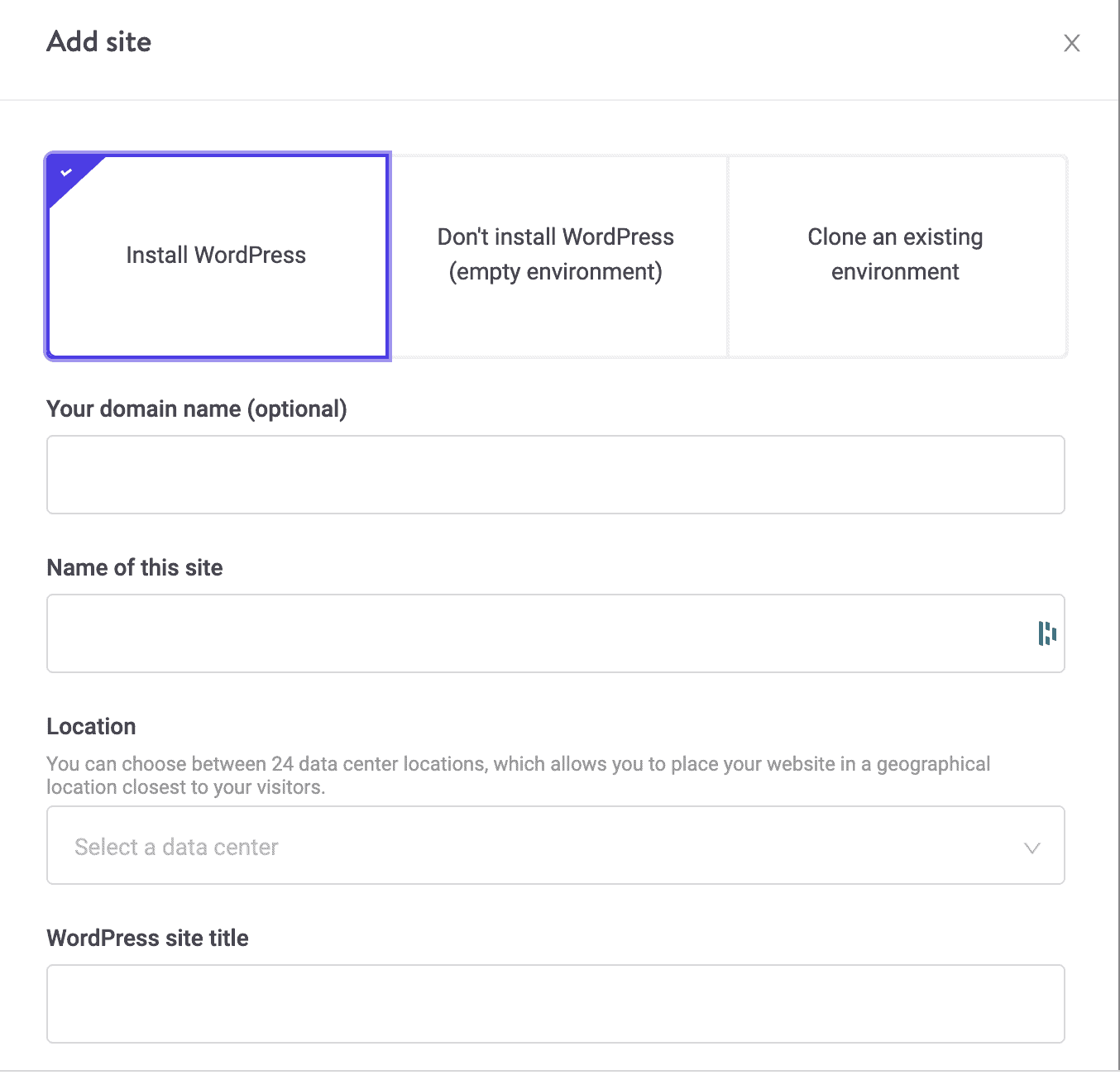 installing wordpress in kinsta
