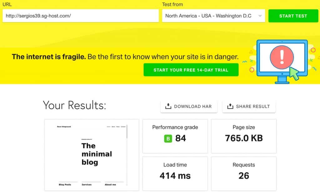 siteground pingdom 2