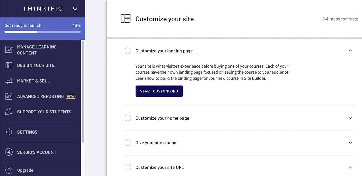customize your site