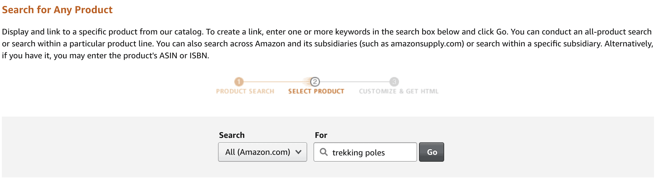 affiliate search product