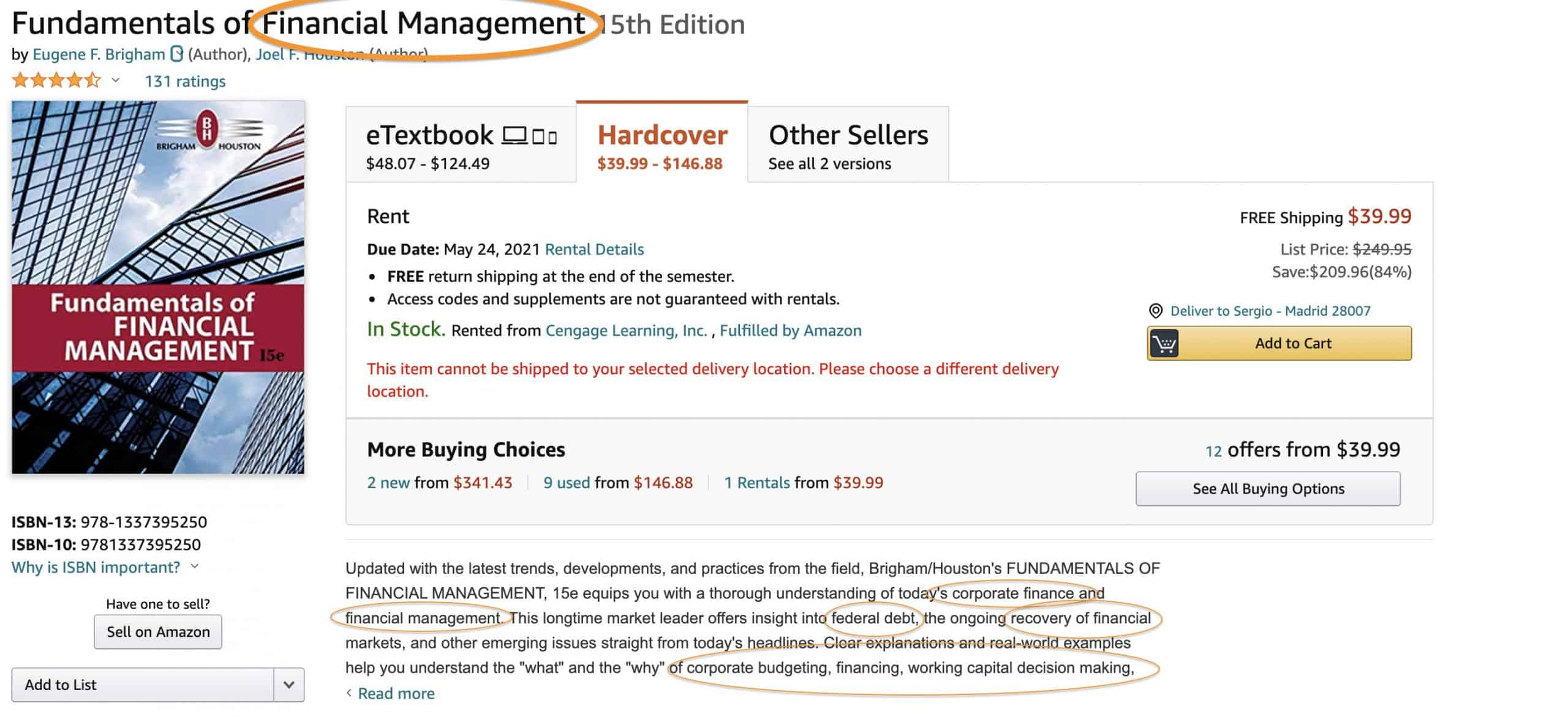 book description keywords