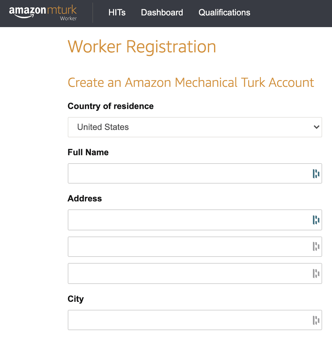 mturk registration