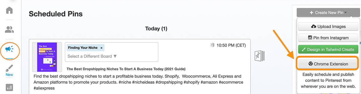 chrome extension tailwind