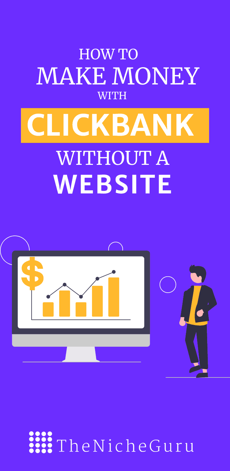 Learn how to make money online with Clickbank without a website. Includes free ways to earn a passive income working from home. #MakeMoneyOnline #Affiliatemarketing #MakeMoneyForBeginners