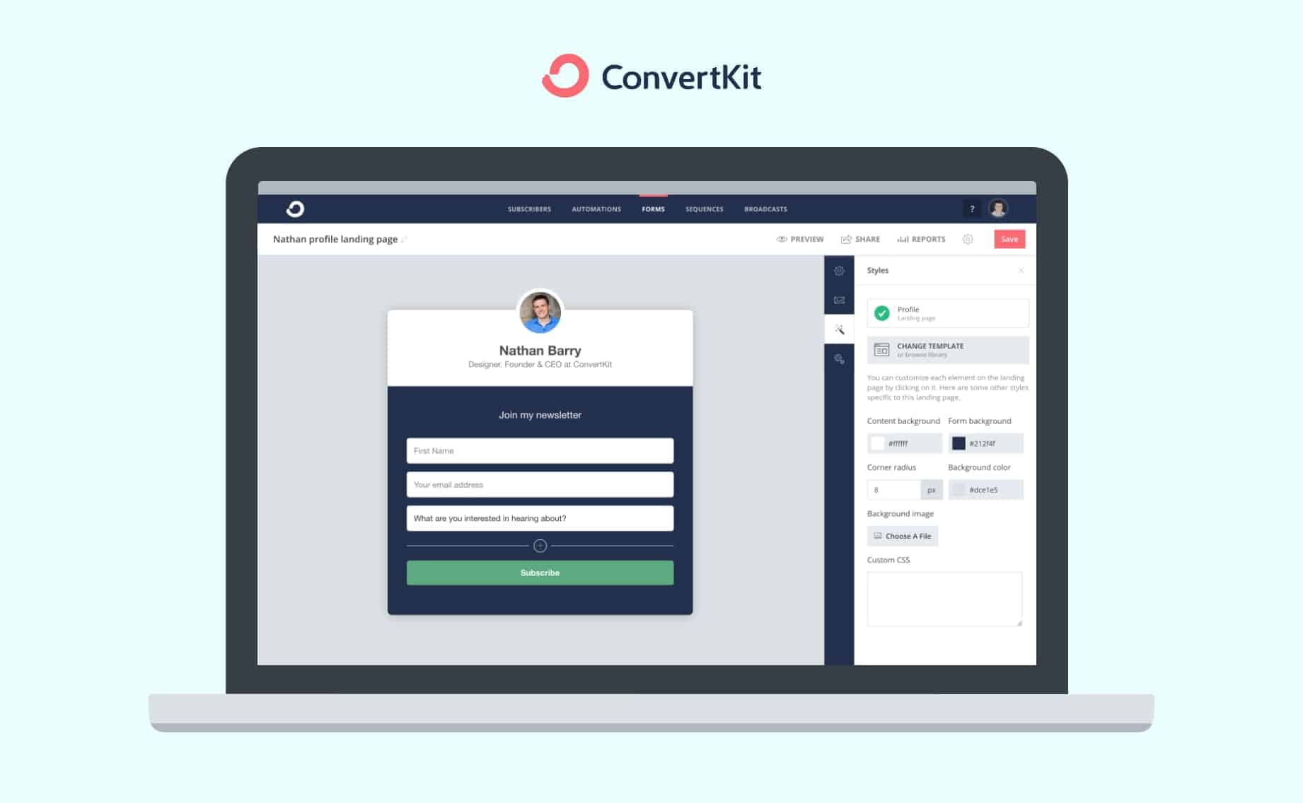 convertkit-landing-page