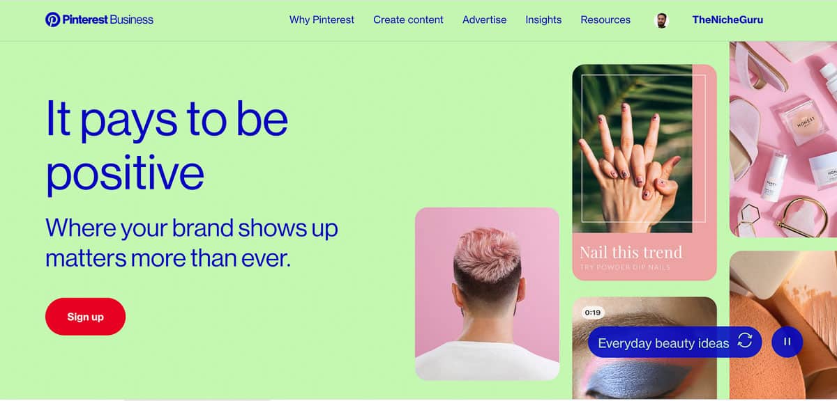 pinterest business account