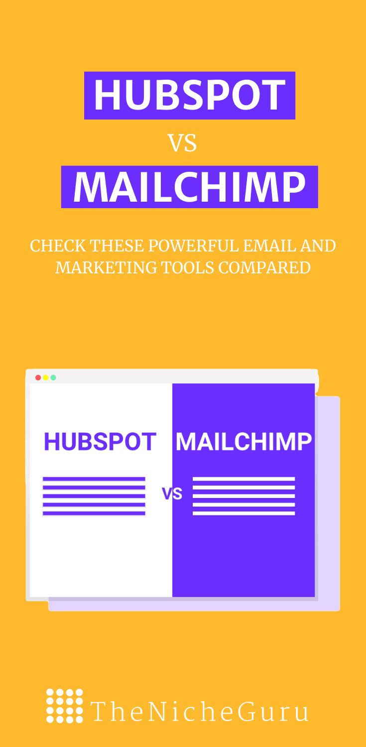 Discover the best marketing tool for your online business. Both tools compared feature landing pages, CRM, email drag and drop, reports and much. more. #DigitalMarketingTools #OnlineBusiness #Hubspot #Mailchimp