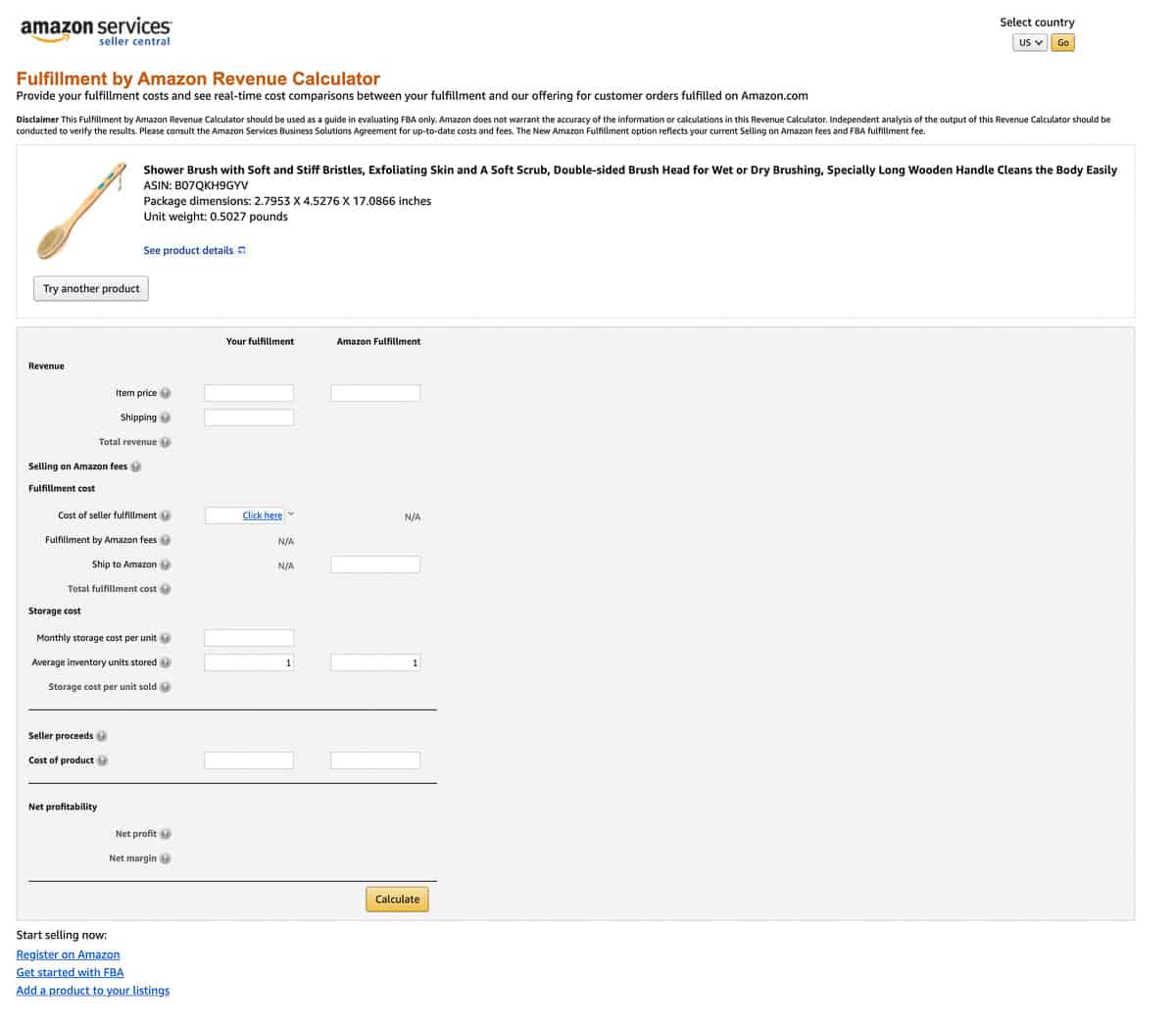 amazon revenue calculator