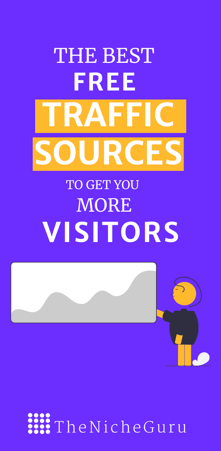 Discover the best free traffic sources to get more visitors to your website or blog. #BloggingTips #TrafficTips #TrafficSources