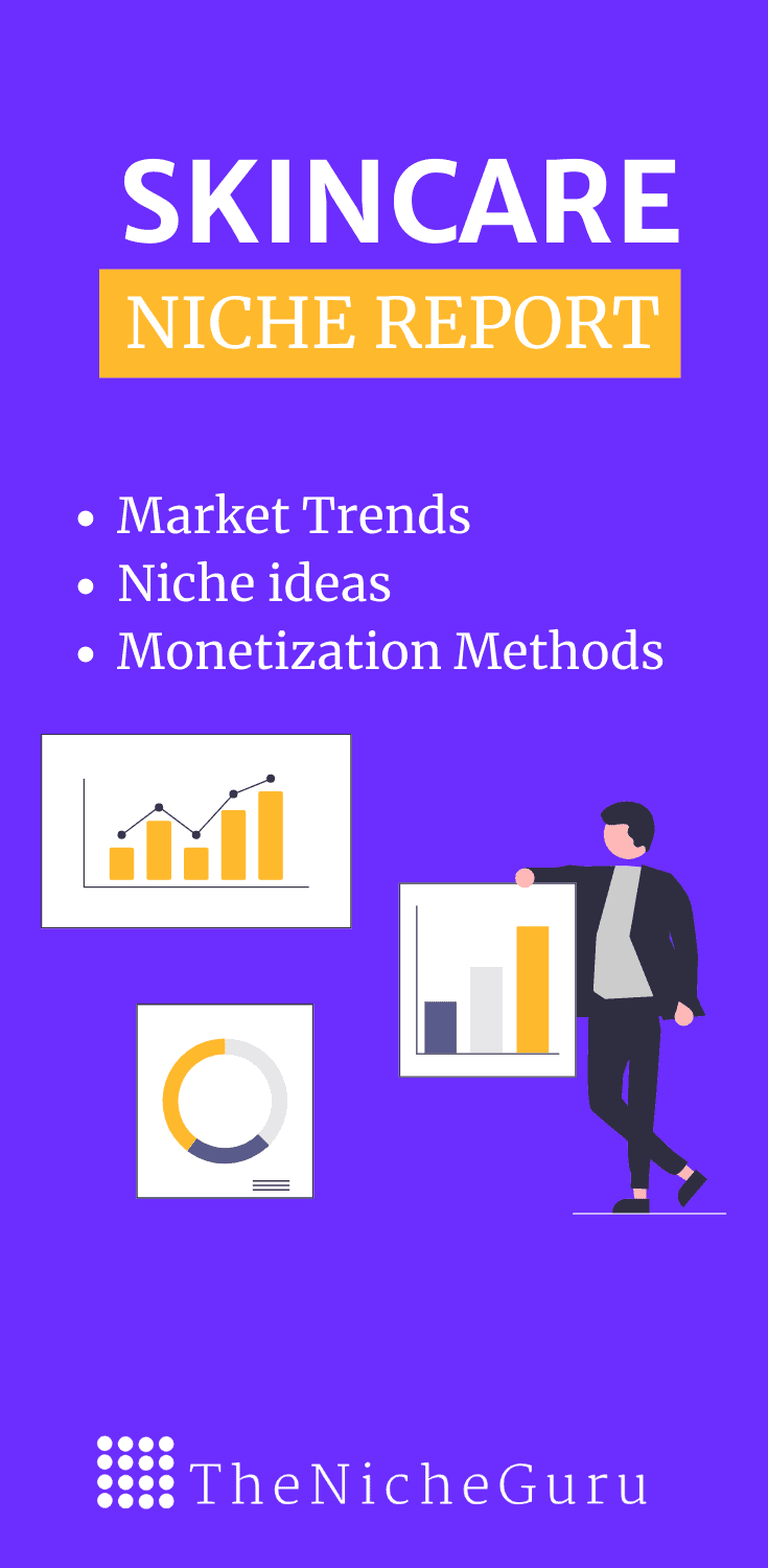 Find out the best sub-niches in the skincare niche to create a profitable online business. Includes niche market trends, how to monetise a site, niche ideas and more. #skincare#NicheIdeas #NicheResearch