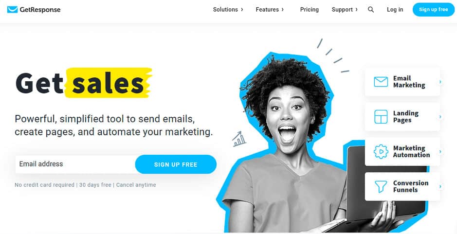 getresponse homepage