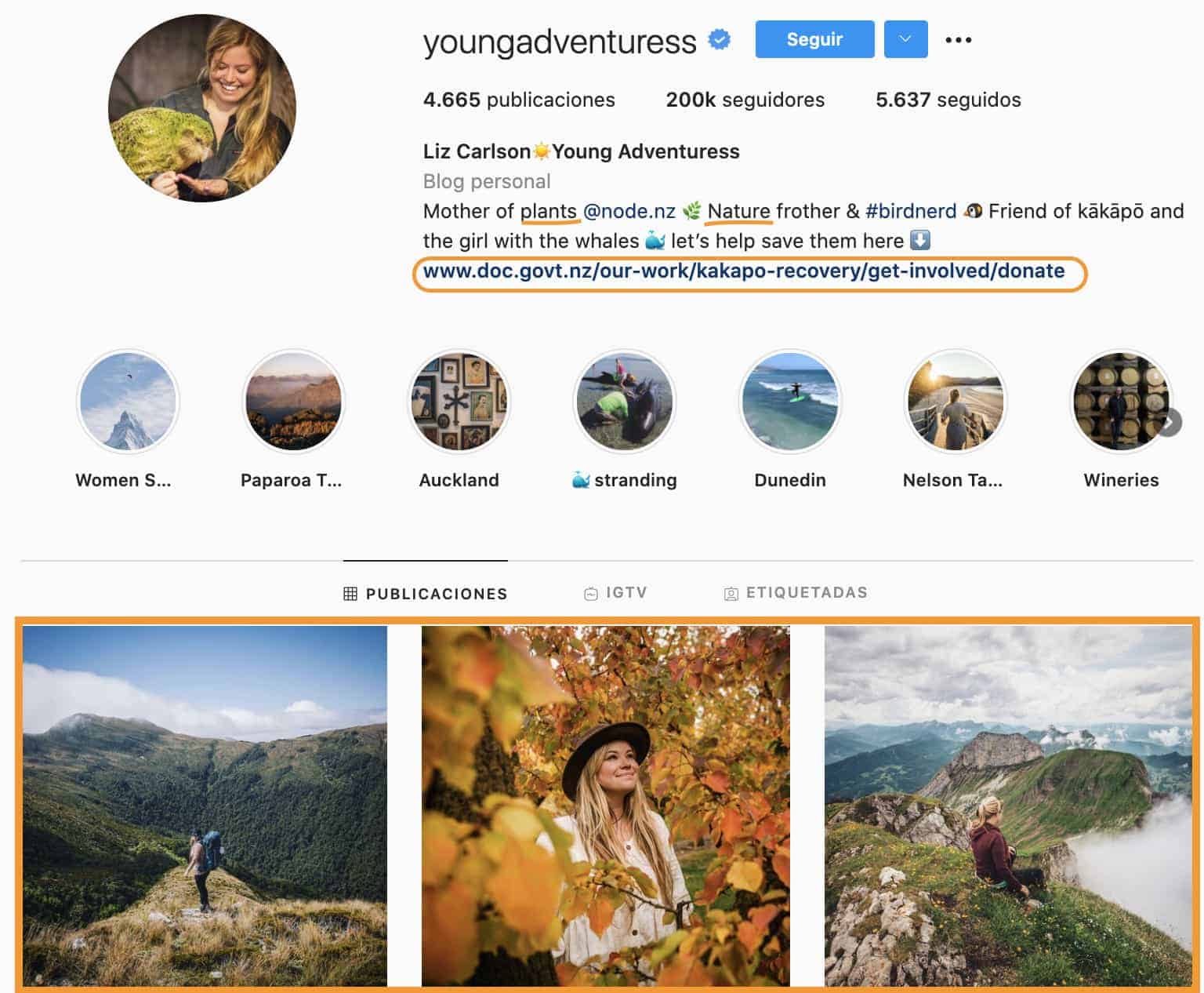 instagram travel example