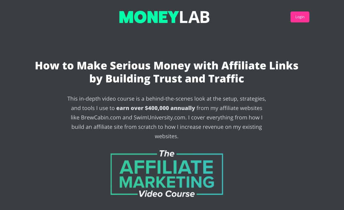 Affiliate marketing video course