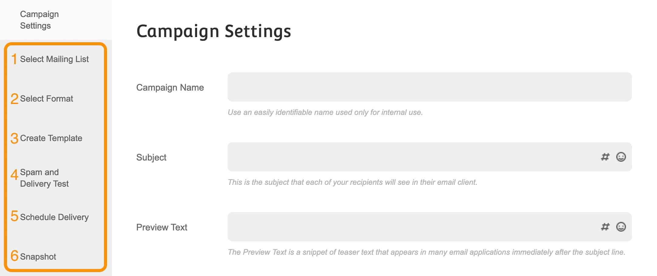 campaig creation steps