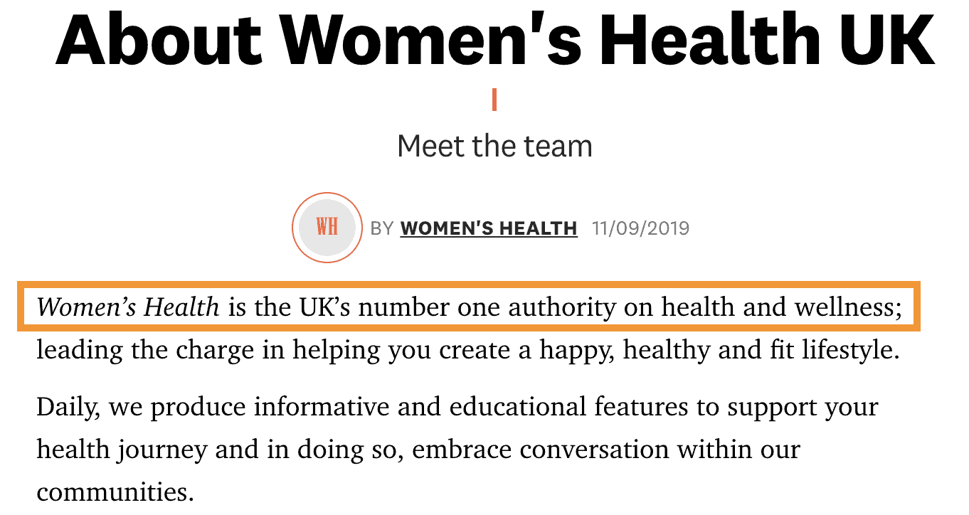 about page analsysis