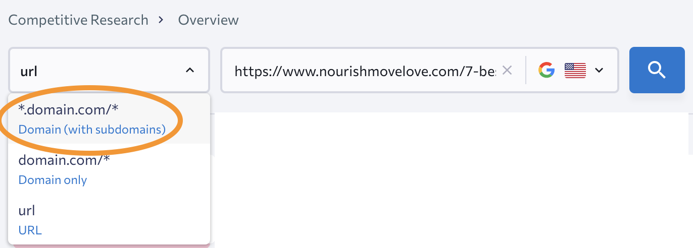 competitive research by domain