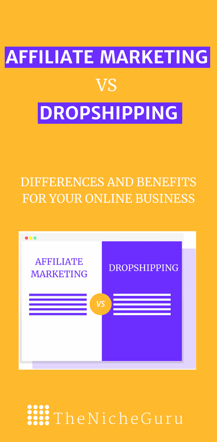 Affiliate marketing vs dropshipping: Differences, similarities, how to make money with each of them, what is more profitable, which is easier, and more! #Dropshipping #AffiliateMarketing #DigitalMarketingTips #MakeMoneyOnline
