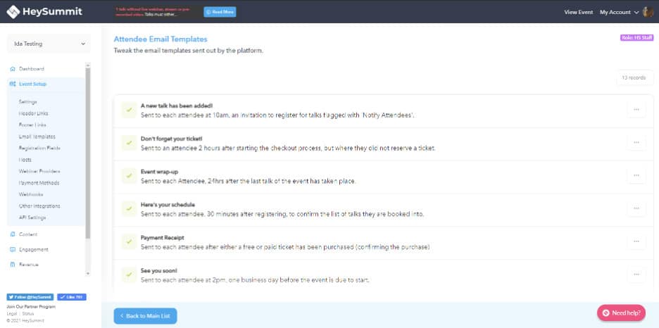 Heysummit communication