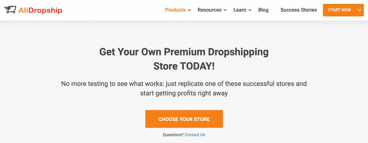 Alidropship homepage