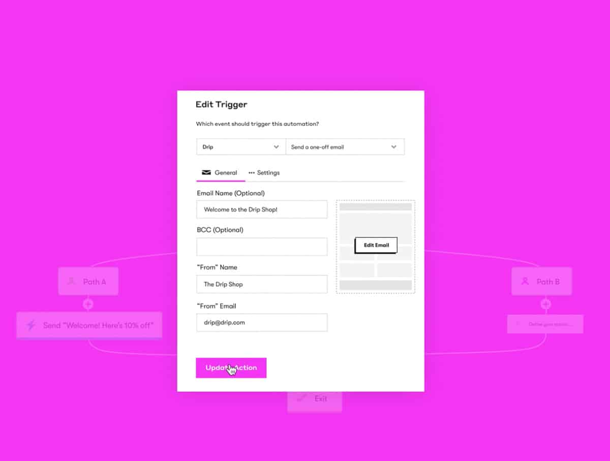 Drip email marketing