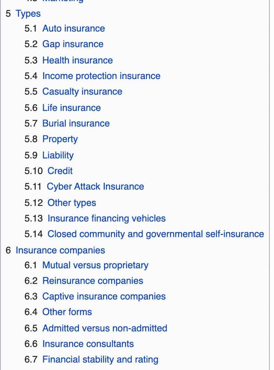 insurance keyword ideas