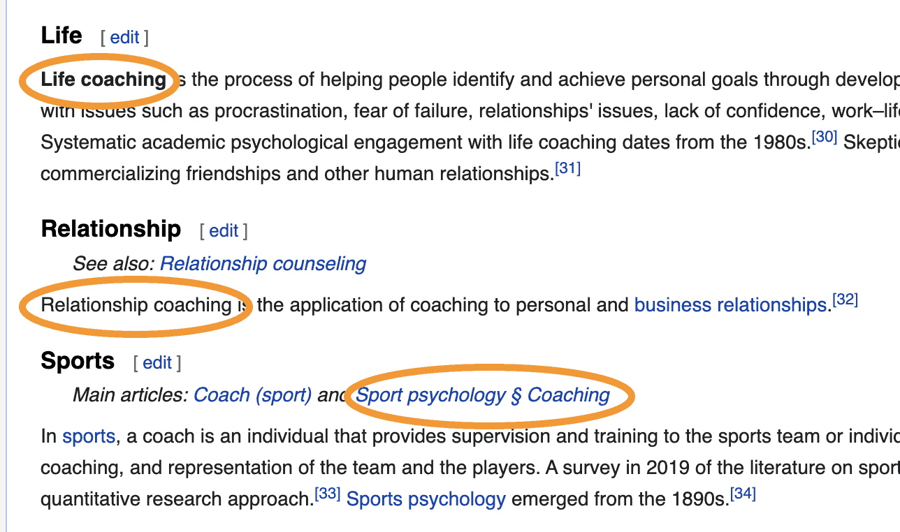 coaching niche examples