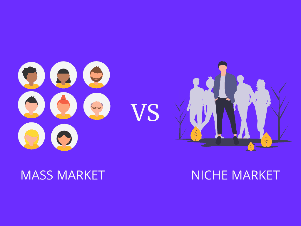 niche market vs mass market