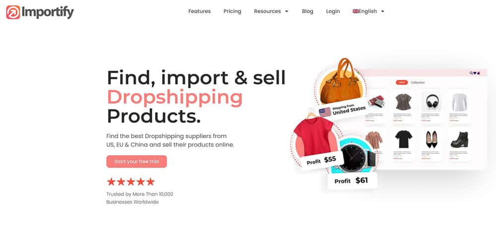 Importify dropshipping app